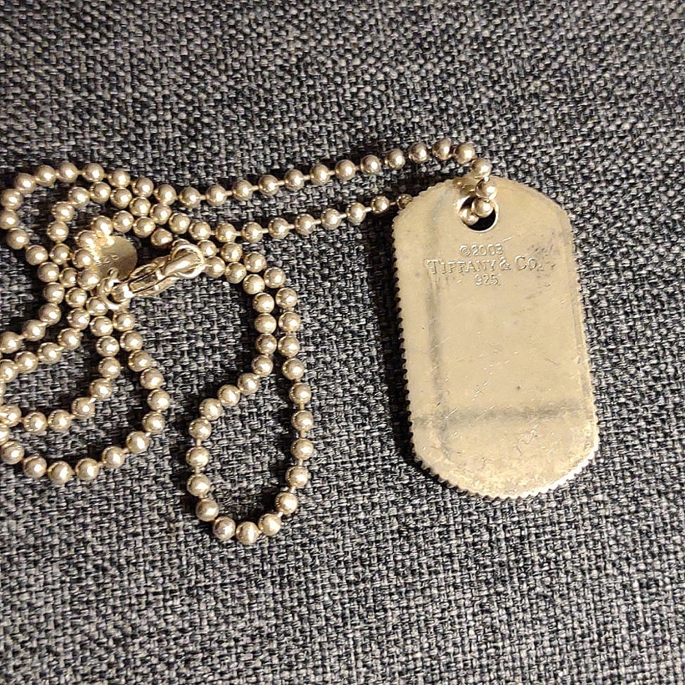 Tiffany & Co. Classic Dog Tag Necklace.